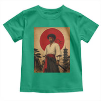 Afro American Samurai Bushido Warrior Toddler T Shirt Vintage Japanese Ukiyoe Graphic