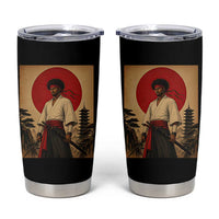 Afro American Samurai Bushido Warrior Tumbler Cup Vintage Japanese Ukiyoe Graphic
