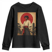 Afro American Samurai Bushido Warrior Youth Sweatshirt Vintage Japanese Ukiyoe Graphic