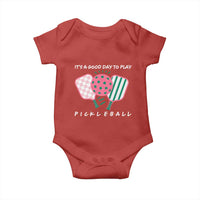 Pickleball Girl Lover Baby Onesie It Is A Good Day To Play Quote - Wonder Print Shop