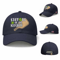 Funny Pickleball Baseball Cap Stay Out Of The Kitchen