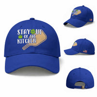 Funny Pickleball Baseball Cap Stay Out Of The Kitchen