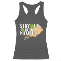 Funny Pickleball Racerback Tank Top Stay Out Of The Kitchen - Wonder Print Shop