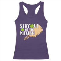 Funny Pickleball Racerback Tank Top Stay Out Of The Kitchen - Wonder Print Shop