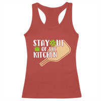 Funny Pickleball Racerback Tank Top Stay Out Of The Kitchen - Wonder Print Shop