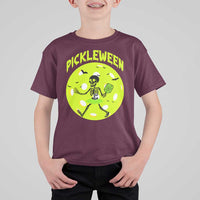 Funny Halloween Pickleball Lovers T Shirt For Kid Pickleween - Wonder Print Shop