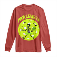 Funny Halloween Pickleball Lovers Long Sleeve Shirt Pickleween - Wonder Print Shop
