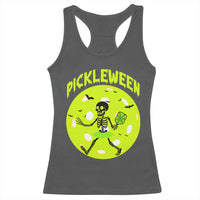 Funny Halloween Pickleball Lovers Racerback Tank Top Pickleween - Wonder Print Shop