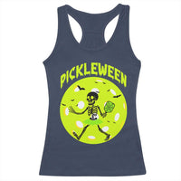 Funny Halloween Pickleball Lovers Racerback Tank Top Pickleween - Wonder Print Shop