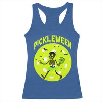 Funny Halloween Pickleball Lovers Racerback Tank Top Pickleween - Wonder Print Shop
