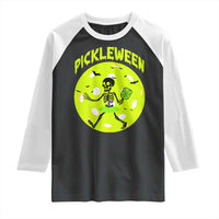 Funny Halloween Pickleball Lovers Raglan Shirt Pickleween - Wonder Print Shop