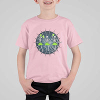 Funny Dancing Skeletons T Shirt For Kid Pickleball Halloween Gift - Wonder Print Shop