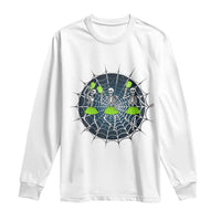 Funny Dancing Skeletons Long Sleeve Shirt Pickleball Halloween Gift - Wonder Print Shop