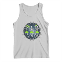 Funny Dancing Skeletons Tank Top Pickleball Halloween Gift - Wonder Print Shop