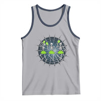 Funny Dancing Skeletons Tank Top Pickleball Halloween Gift - Wonder Print Shop