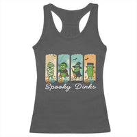 Funny Halloween Pickleball Racerback Tank Top Spooky Dinks Gift For Players - Wonder Print Shop