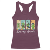 Funny Halloween Pickleball Racerback Tank Top Spooky Dinks Gift For Players - Wonder Print Shop