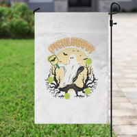 Funny Halloween Pickleball Garden Flag Pickleboo Ghost Costume - Wonder Print Shop