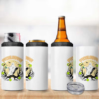 Funny Halloween Pickleball 4 in 1 Can Cooler Tumbler Pickleboo Ghost Costume