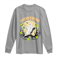 Funny Halloween Pickleball Long Sleeve Shirt Pickleboo Ghost Costume - Wonder Print Shop