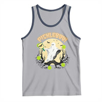 Funny Halloween Pickleball Tank Top Pickleboo Ghost Costume - Wonder Print Shop