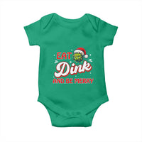 Funny Pickleball Christmas Baby Onesie Eat Dink And Be Merry - Wonder Print Shop