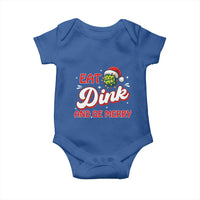 Funny Pickleball Christmas Baby Onesie Eat Dink And Be Merry - Wonder Print Shop