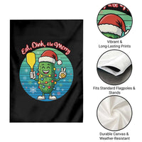 Funny Pickleball Christmas Garden Flag Eat Dink And Be Merry Gift For Players - Wonder Print Shop