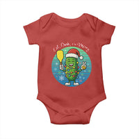 Funny Pickleball Christmas Baby Onesie Eat Dink And Be Merry Gift For Players - Wonder Print Shop