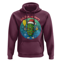 Funny Pickleball Christmas Hoodie Eat Dink And Be Merry Gift For Players - Wonder Print Shop