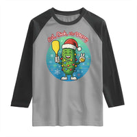 Funny Pickleball Christmas Raglan Shirt Eat Dink And Be Merry Gift For Players - Wonder Print Shop