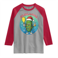 Funny Pickleball Christmas Raglan Shirt Eat Dink And Be Merry Gift For Players - Wonder Print Shop