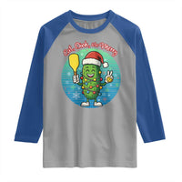 Funny Pickleball Christmas Raglan Shirt Eat Dink And Be Merry Gift For Players - Wonder Print Shop