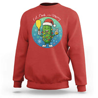 Funny Pickleball Christmas Sweatshirt Eat Dink And Be Merry Gift For Players - Wonder Print Shop