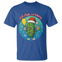 Funny Pickleball Christmas T Shirt Eat Dink And Be Merry Gift For Players - Wonder Print Shop