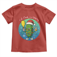 Funny Pickleball Christmas Toddler T Shirt Eat Dink And Be Merry Gift For Players - Wonder Print Shop