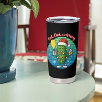 Funny Pickleball Christmas Tumbler Cup Eat Dink And Be Merry Gift For Players