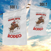 Funny Black Santa Bull Riding Christmas Garden Flag I Do Not Deliver Gifts I Rodeo - Wonder Print Shop