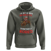 Funny Black Santa Bull Riding Christmas Hoodie I Do Not Deliver Gifts I Rodeo - Wonder Print Shop