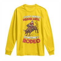 Funny Black Santa Bull Riding Christmas Long Sleeve Shirt I Do Not Deliver Gifts I Rodeo - Wonder Print Shop