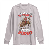 Funny Black Santa Bull Riding Christmas Long Sleeve Shirt I Do Not Deliver Gifts I Rodeo - Wonder Print Shop