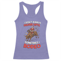 Funny Black Santa Bull Riding Christmas Racerback Tank Top I Do Not Deliver Gifts I Rodeo - Wonder Print Shop