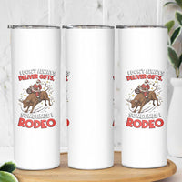 Funny Black Santa Bull Riding Christmas Skinny Tumbler I Do Not Deliver Gifts I Rodeo - Wonder Print Shop