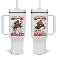Funny Black Santa Bull Riding Christmas Tumbler With Handle I Do Not Deliver Gifts I Rodeo - Wonder Print Shop
