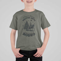 Funny Santa Cowboy Christmas T Shirt For Kid I Do Not Deliver Gifts I Rodeo - Wonder Print Shop