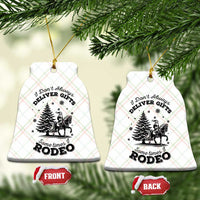 Funny Santa Cowboy Christmas Ceramic Ornament I Do Not Deliver Gifts I Rodeo - Wonder Print Shop