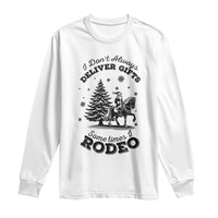 Funny Santa Cowboy Christmas Long Sleeve Shirt I Do Not Deliver Gifts I Rodeo - Wonder Print Shop