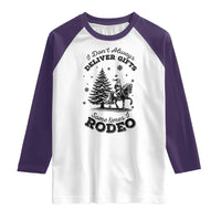 Funny Santa Cowboy Christmas Raglan Shirt I Do Not Deliver Gifts I Rodeo - Wonder Print Shop