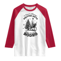 Funny Santa Cowboy Christmas Raglan Shirt I Do Not Deliver Gifts I Rodeo - Wonder Print Shop