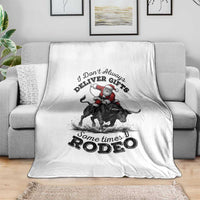 Funny Black Santa Cowboy Bull Rider Christmas Throw Blanket I Do Not Deliver Gifts I Rodeo - Wonder Print Shop